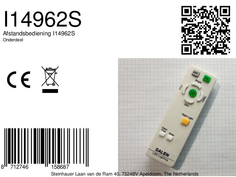 Afstandsbediening I14962S - Afbeelding 4