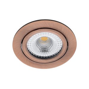 Bella Ondiepe LED spot kantelbaar 5Watt rond KOPER dimbaar – interne driver