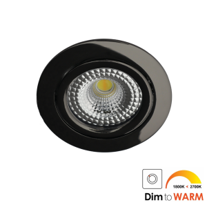 Bella Ondiepe LED spot kantelbaar 7Watt rond GUNMETAL dimbaar – dim to warm – interne driver