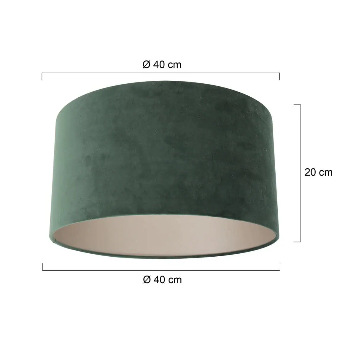 Groen velours lampenkap K1068VS ⌀40cm met E27 support. Greenwave - Afbeelding 7