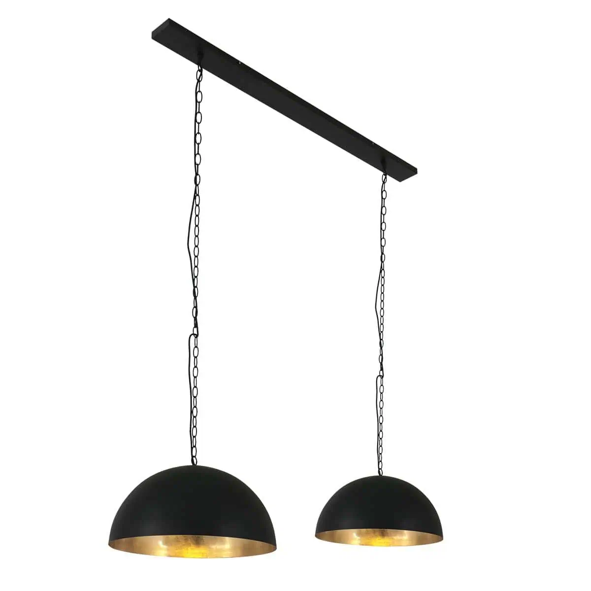 Hanglamp Semicirkel 2556ZW Zwart 2 lichts met E27 fitting - Afbeelding 3