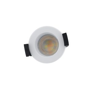 LED fire rated mini inbouwspot 4Watt rond WIT IP65 dimbaar – CCT switch – 2700K – 3000K – 4000k – 5700K – brandvertragend