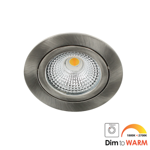 Bella Ondiepe LED spot kantelbaar 7Watt rond NIKKEL dimbaar – dim to warm