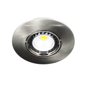 LED spot XL kantelbaar GU10 COB 5Watt rond NIKKEL dimbaar