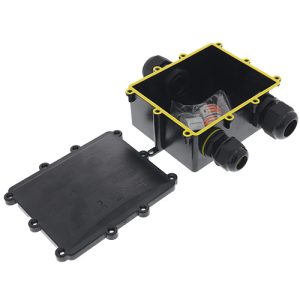 Lasklem Lasdoos XL 3-voudig IP68 waterdicht kabelverbinder zwart 1x 10-14 en 2x 15-19mm kabel