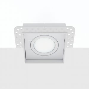 Bella Ondiepe LED inbouw 40mm trimless spot kantelbaar 5Watt vierkant WIT IP65 dimbaar – interne driver