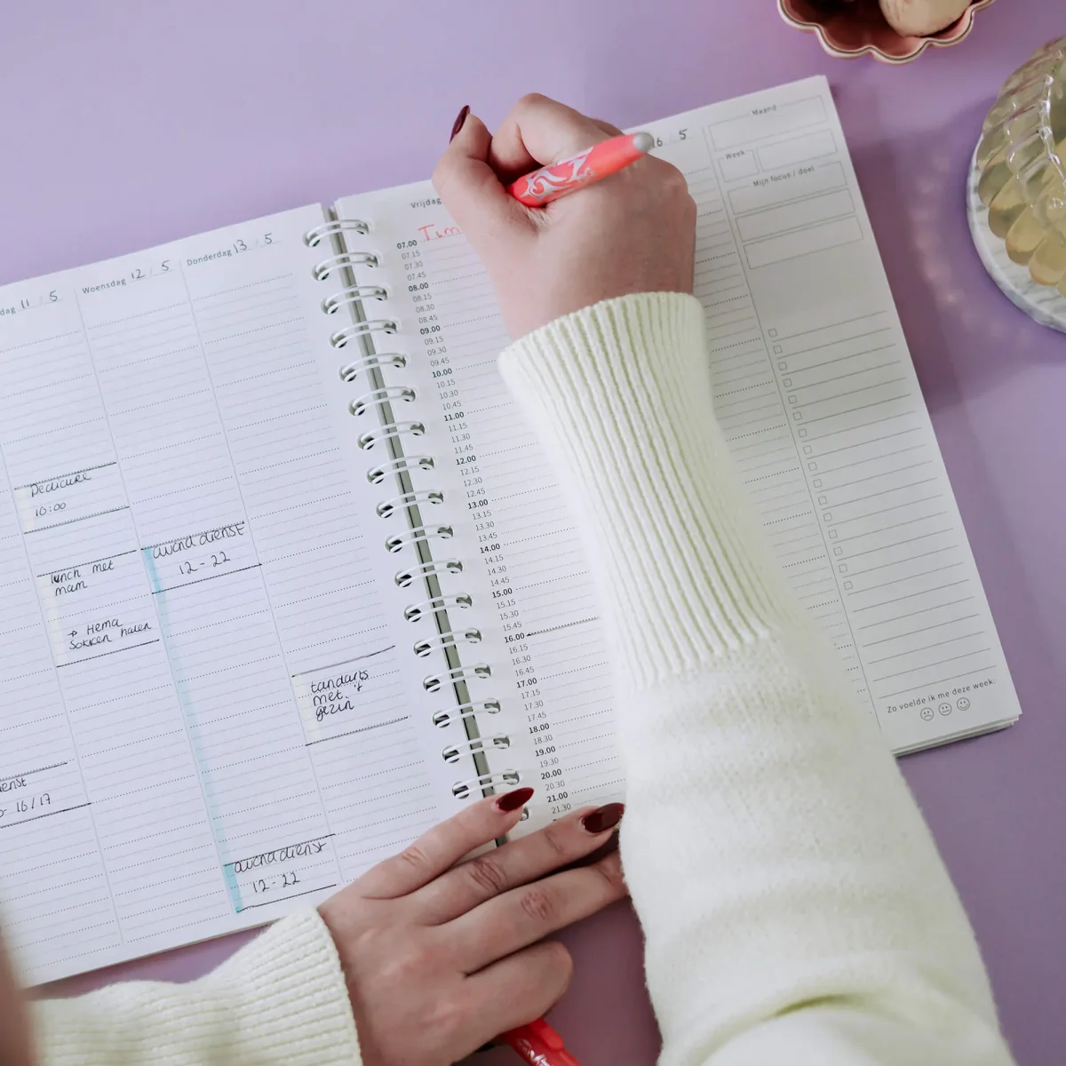 Planjeweek Weekplanner & Planboek Taupe A5+ - Afbeelding 5
