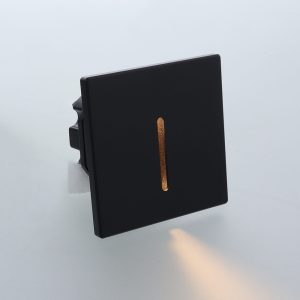LED Trapverlichting 3W CCT switch – vierkant – zwart – IP65