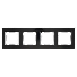 Viervoudig afdekraam Nero Deluxe Glas zwart