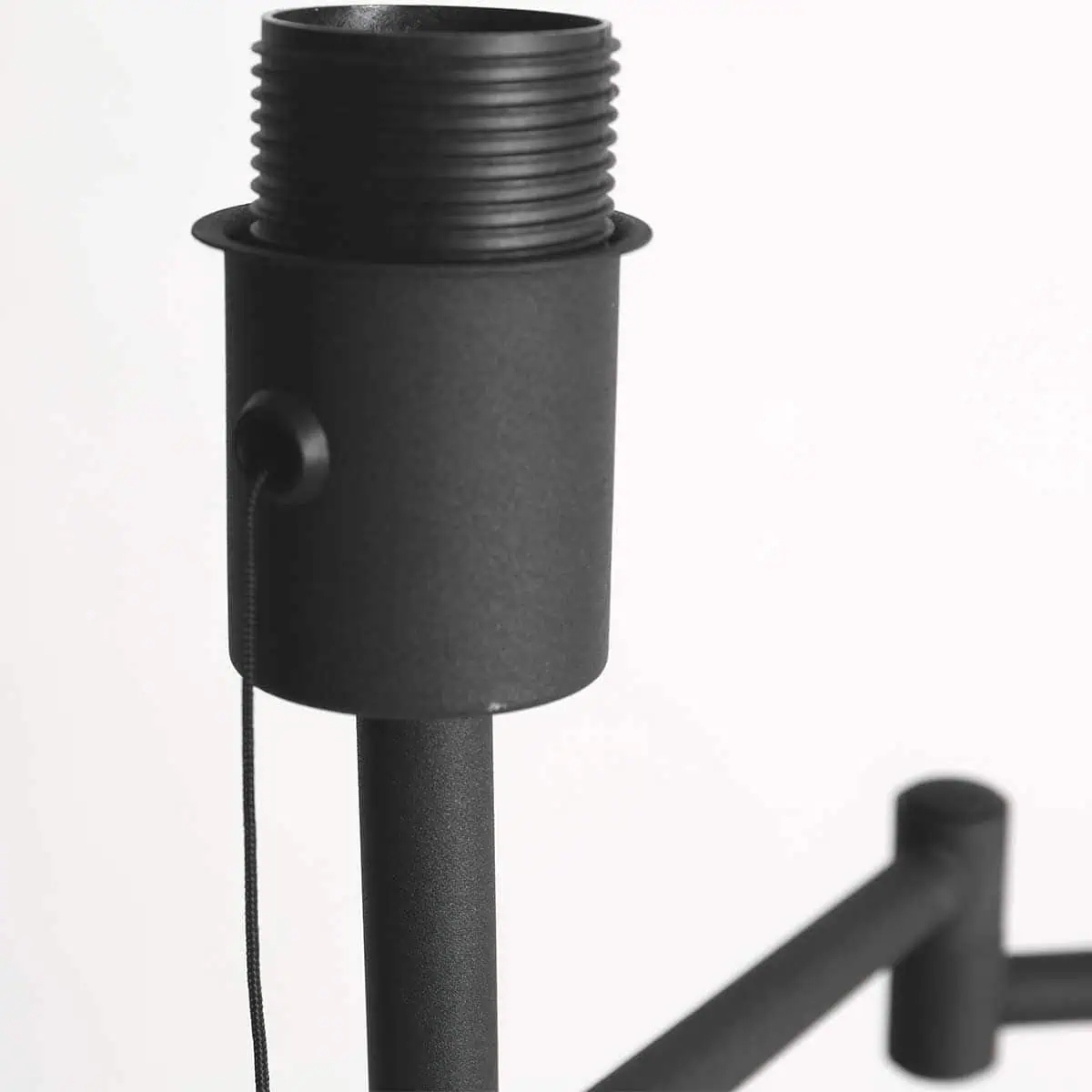 Vloerlamp Bella 3886ZW met zinc taupe fluweelachtige lampenkap - Afbeelding 5