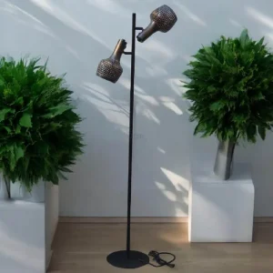 Vloerlamp “Fuoco” 2-lichts Gevlamd S 1622 B Freelight