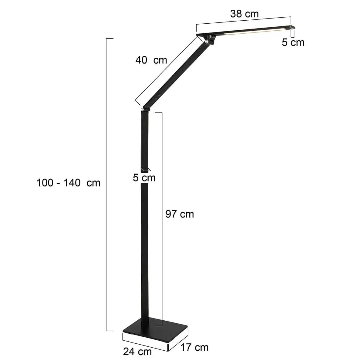 Vloerlamp Serenade 2685ZW Zwart, Lichtkleur instelbaar - Afbeelding 9