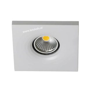 LED spot GU10 COB 5Watt vierkant WIT dimbaar